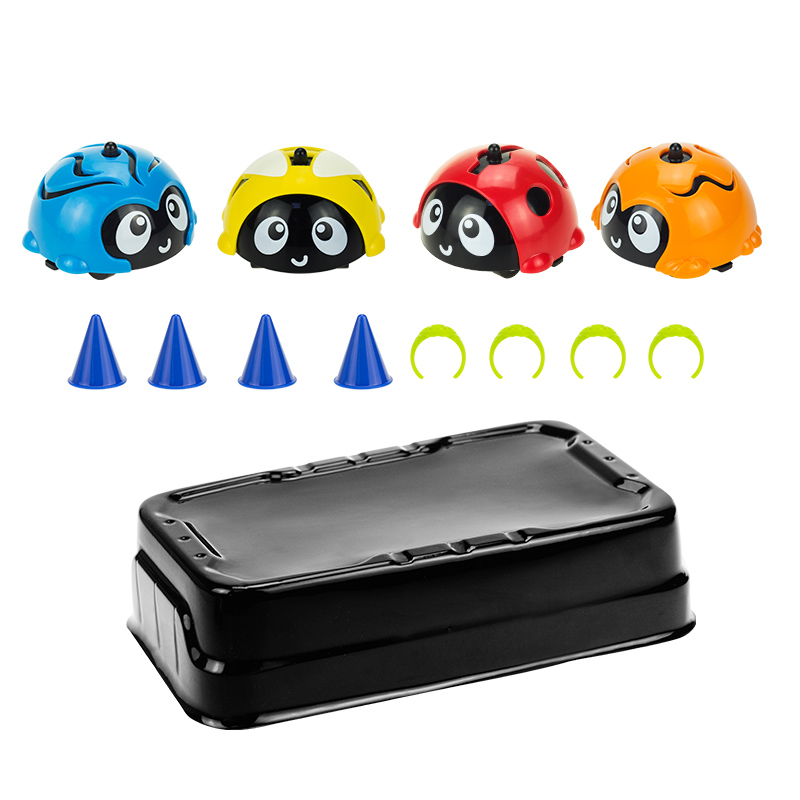 婴侍卫  儿童奇趣旋转Q车 对战玩具套装（4车1盘） 301007（1-3） 随机