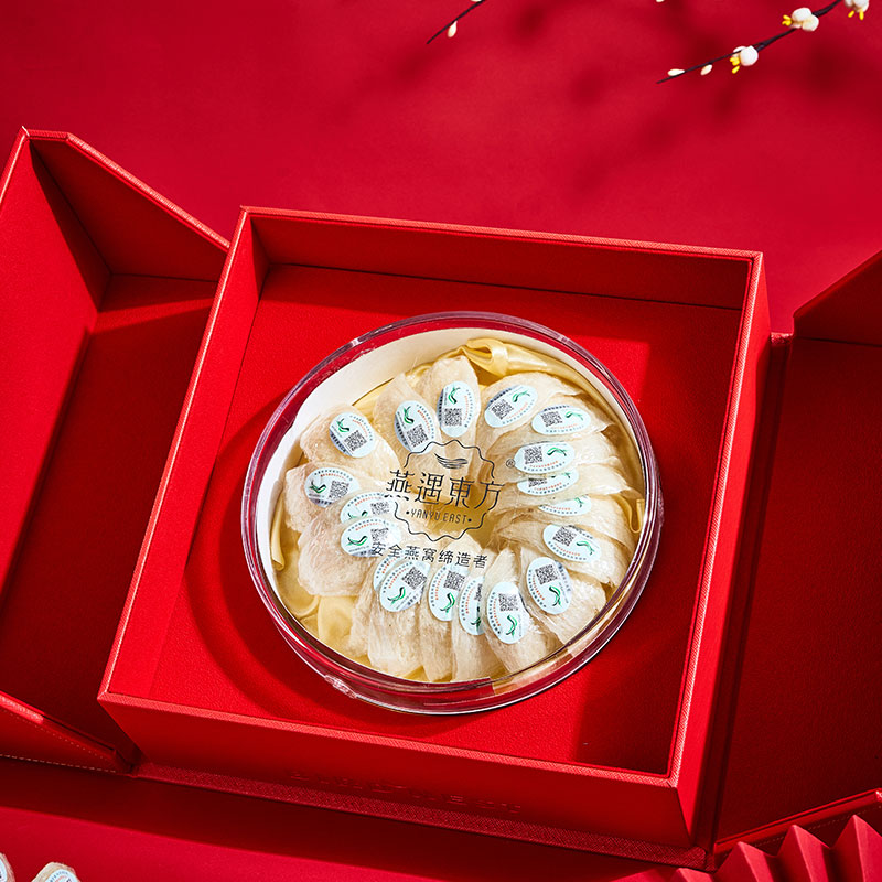 燕遇东方溯源燕窝三角礼盒(100g装)  红色  