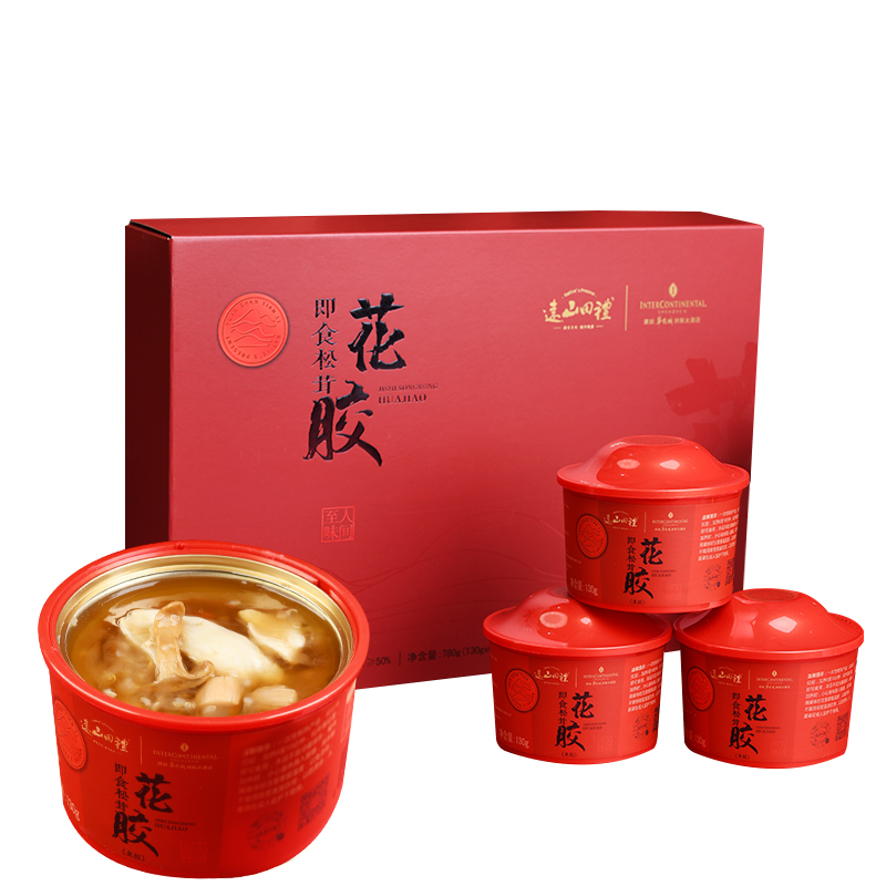远山田礼 即食松茸花胶 深海鱼胶鱼肚礼盒装自加热 130g*6碗