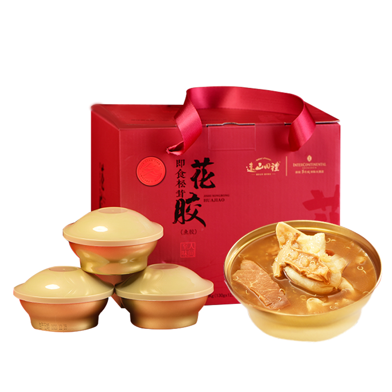 远山田礼 即食松茸花胶 深海鱼胶鱼肚家庭装非自加热 130g*12碗