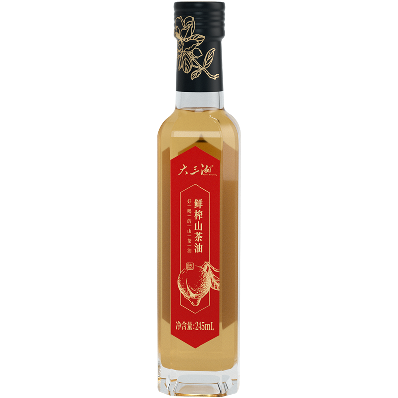 大三湘鲜榨山茶油245ml 瓶 黄色