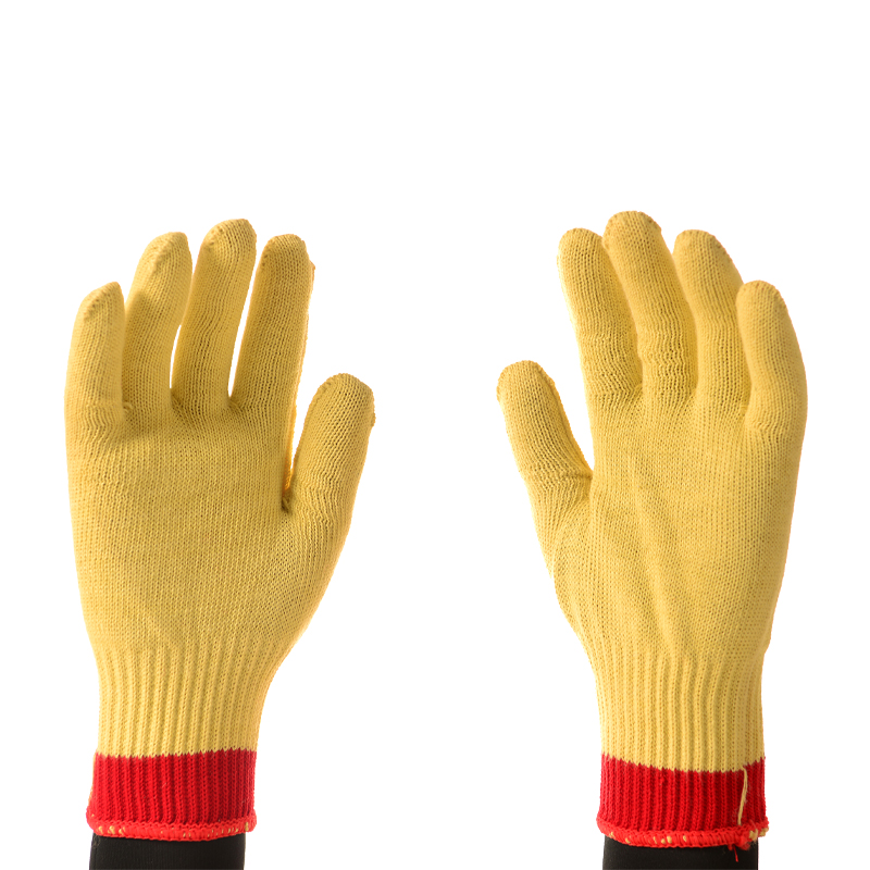 好员工 7针芳纶双色切割红 F003 100双起订 黄色