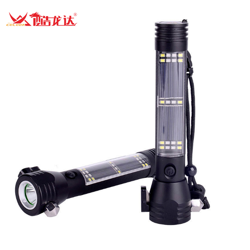 酷龙达(Coloda) 太阳能强光远程手电筒CLD-YF20  黑色  