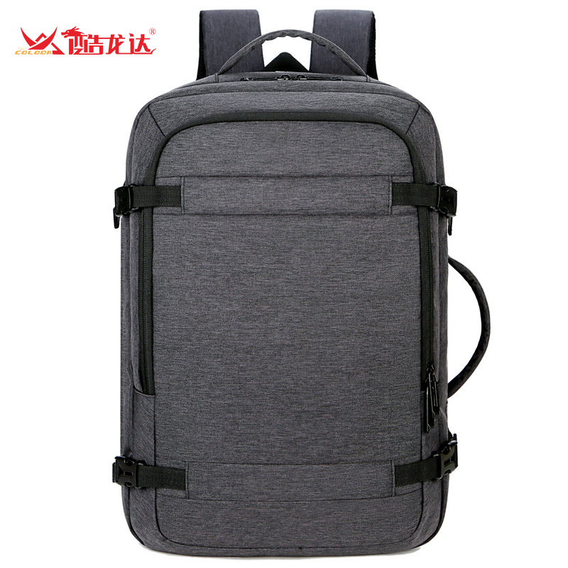 酷龙达(Coloda) 大容量商务电脑双肩包带USB接口CLD-8072  深灰色  