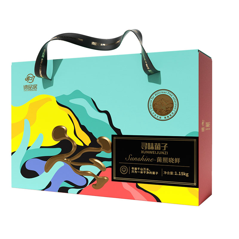 谛品居--菌照晓鲜干菌礼盒1.15kg/盒 松石绿
