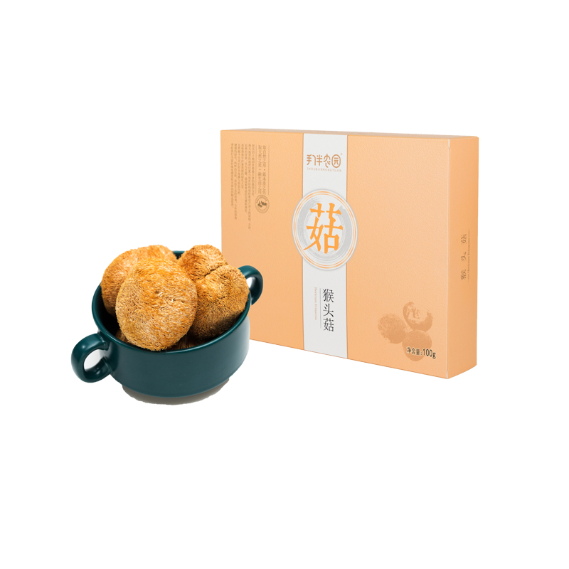 手伴农园 猴头蘑100g  单位：盒 自然色