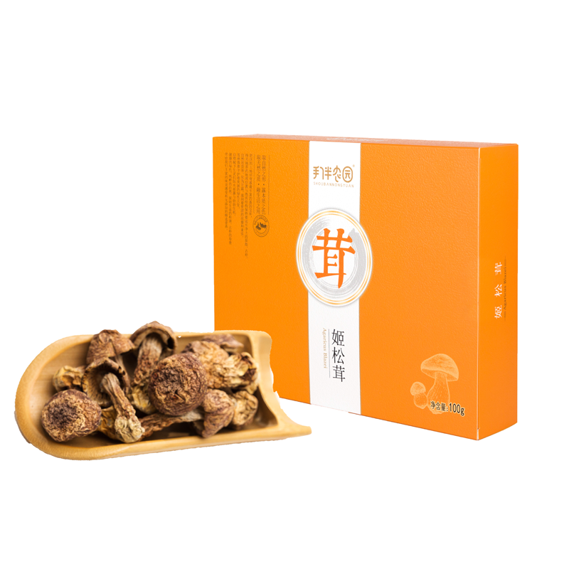 手伴农园 姬松茸100g 单位：盒 橙色