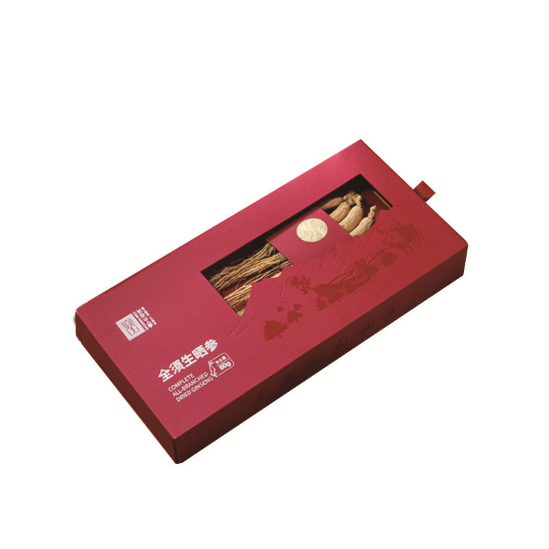 长白山人参 全须生晒参礼盒款/7支装  红色  