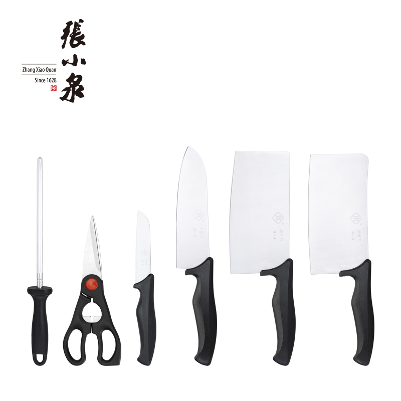 张小泉W91220100	简秀系列套装刀具七件套（单位：套） 黑色