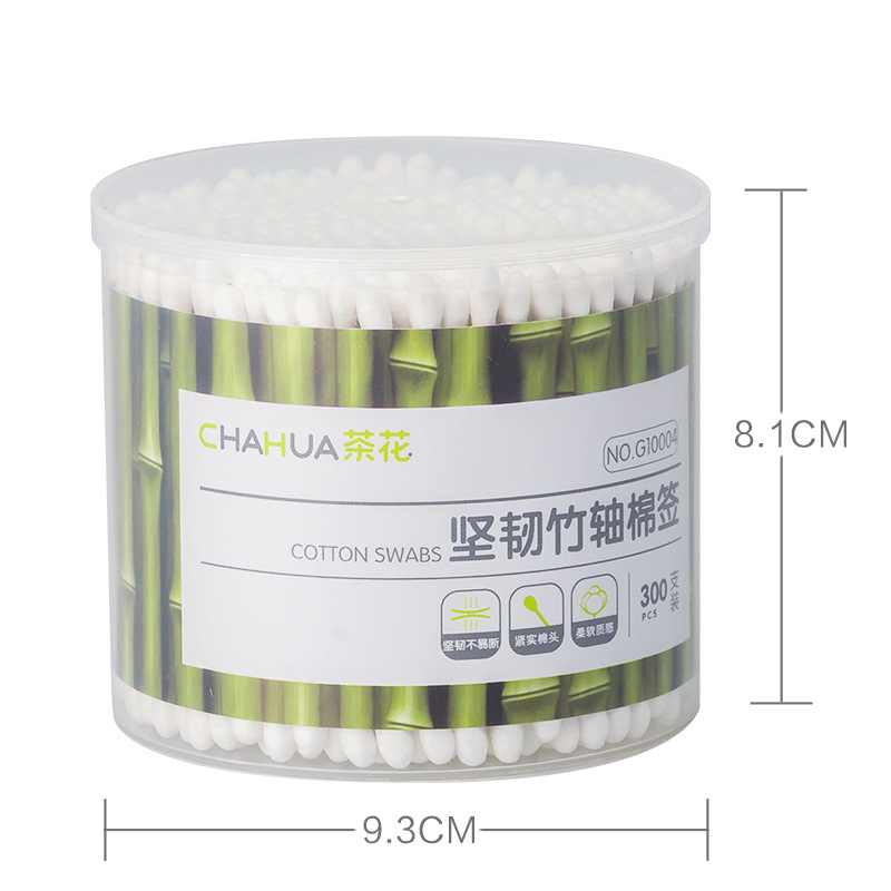 茶花坚韧竹轴棉签(300支)G10004  混色  