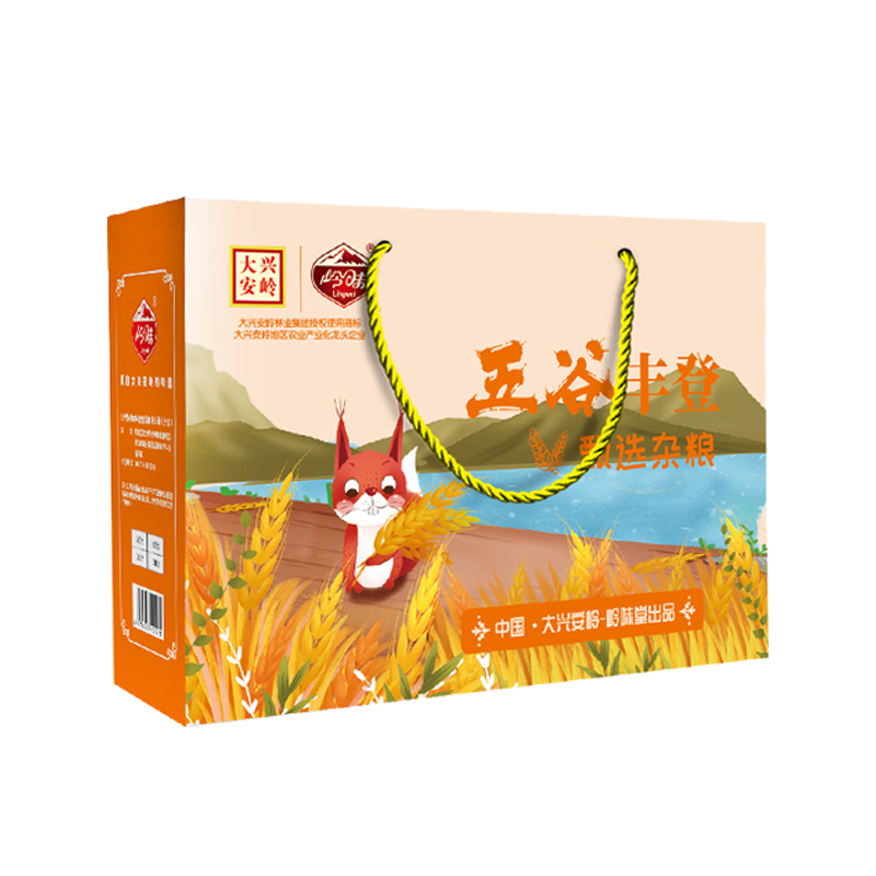岭味五谷丰登杂粮礼盒3160g 红色