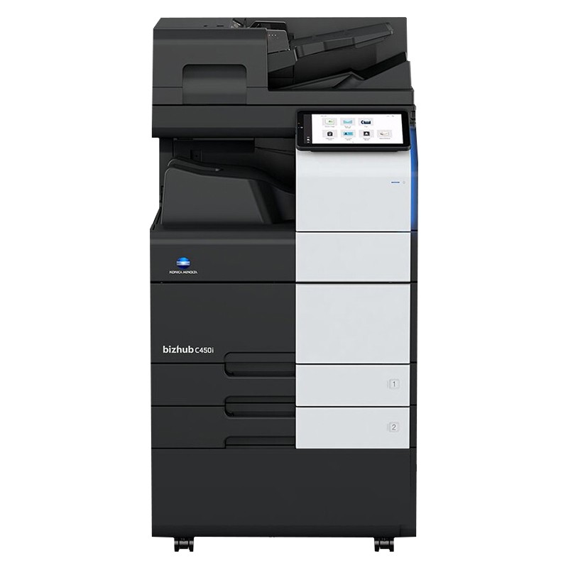 柯尼卡美能达彩色复印机bizhubC450i（主机+双面器+双面自动输稿器+四纸盒+内置装订+工作台）  黑色  