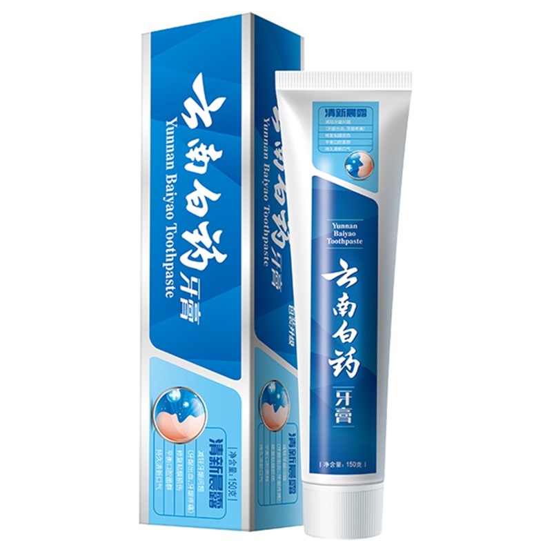 云南白药牙膏益优清新清新晨露型150g/支  清新晨露型  