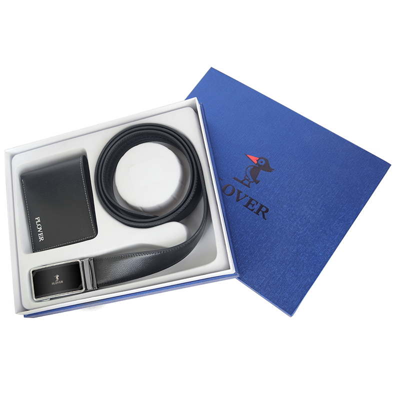 PLOVER香港啄木鸟钱夹皮带套装 GD820017-2A "  黑色  