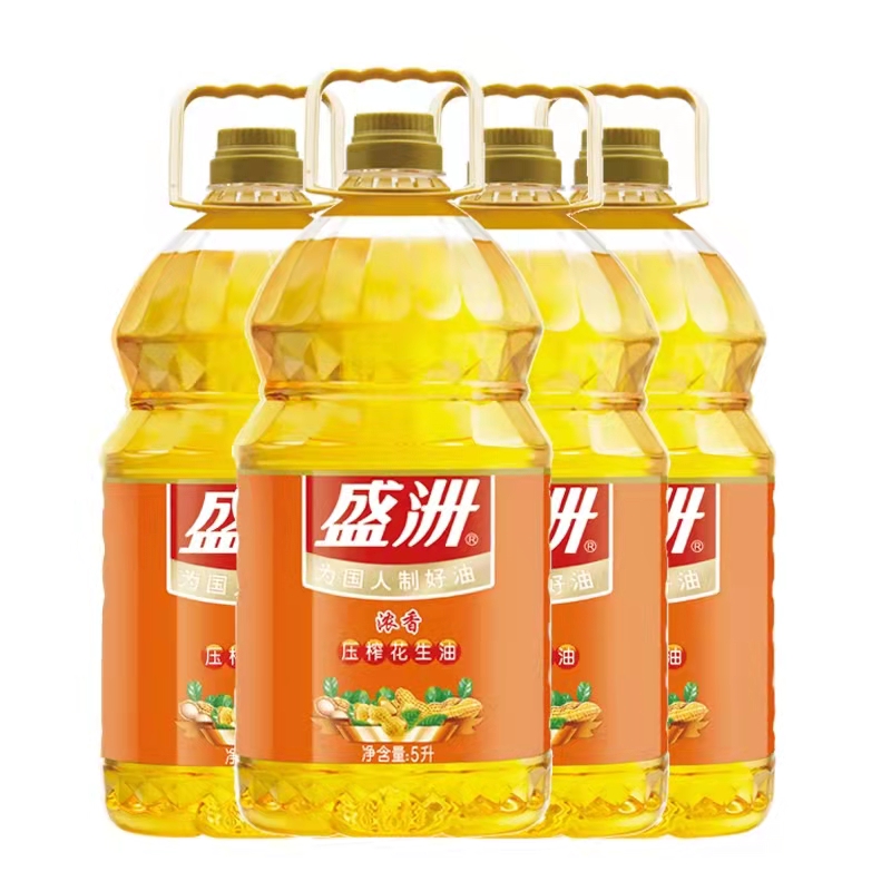盛洲浓香压榨花生油5L  鹅仔黄  