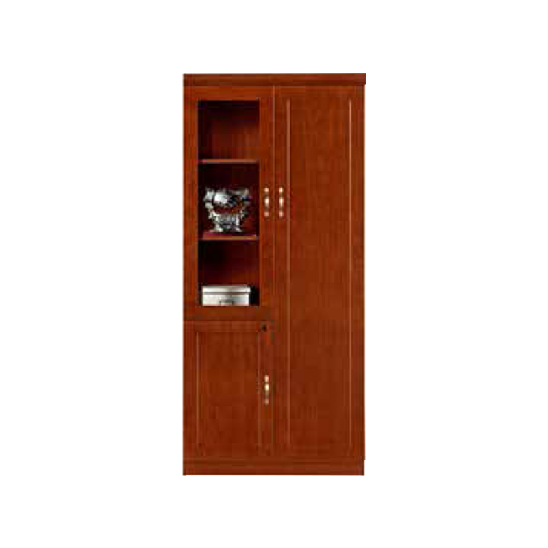 企诺 办公家具2门油漆资料柜右木门文件柜LY2017R  胡桃色  