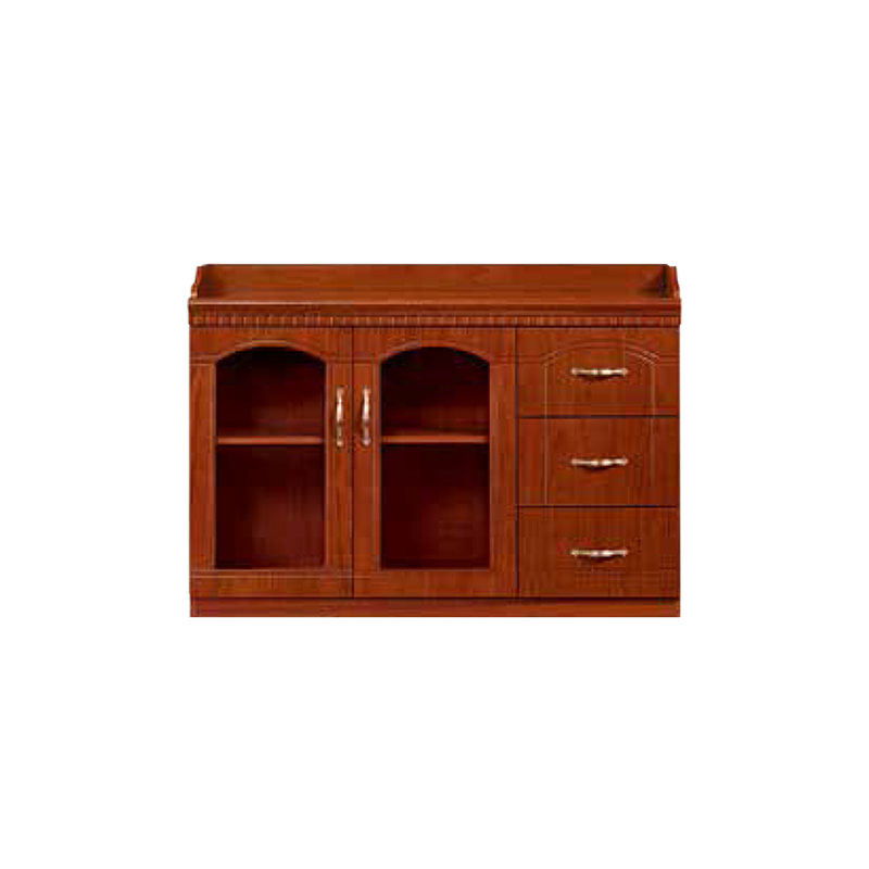 企诺 3门办公储物矮柜油漆茶水柜LM1201  胡桃色  