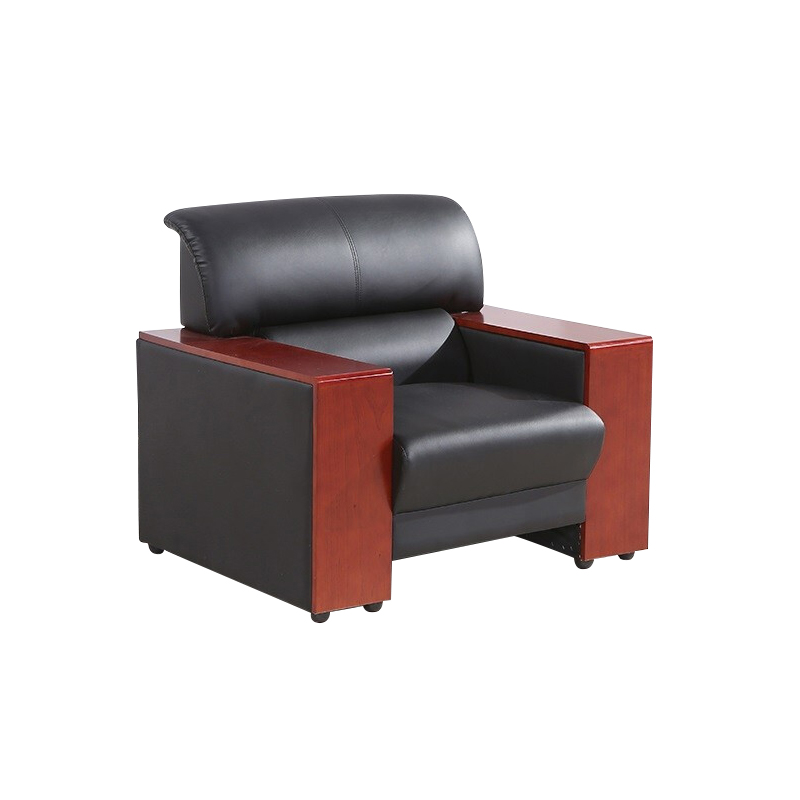 企诺 现代简约办公室会客沙发单人位SF-9  黑色  