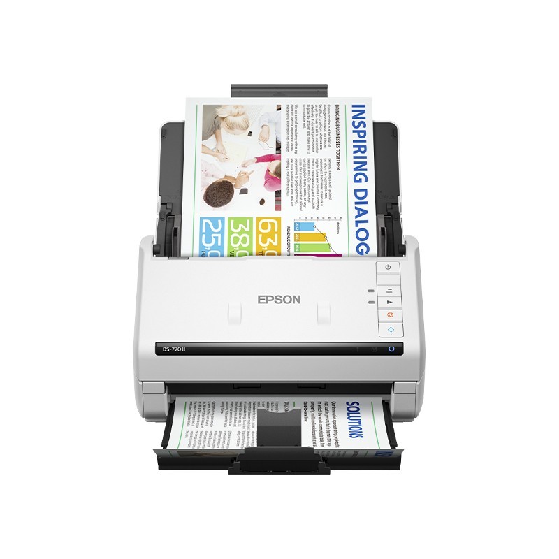 爱普生（EPSON）DS-775II A4幅面 45ppm/90ipm高速自动双面彩色馈纸式扫描仪台 白色
