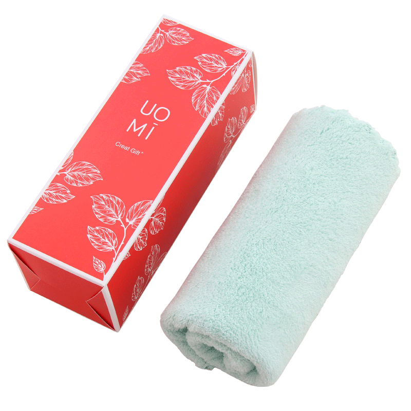 UOMI 优享-1 35*75cm 73g 精梳绒1毛巾礼盒 套 粉色、绿色、白色