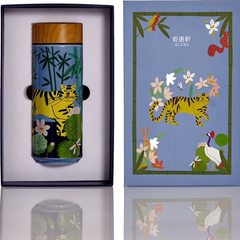 乾唐轩 勇虎迎新随身杯330ml  绿色  