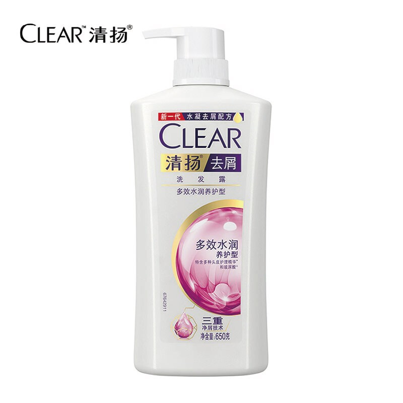 清扬去屑洗发露多效水润养护型650G 单位：瓶 混色