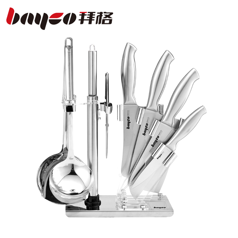拜格（BAYCO）不锈钢厨房全套 10件套【BD2203】（单位：套） 银色