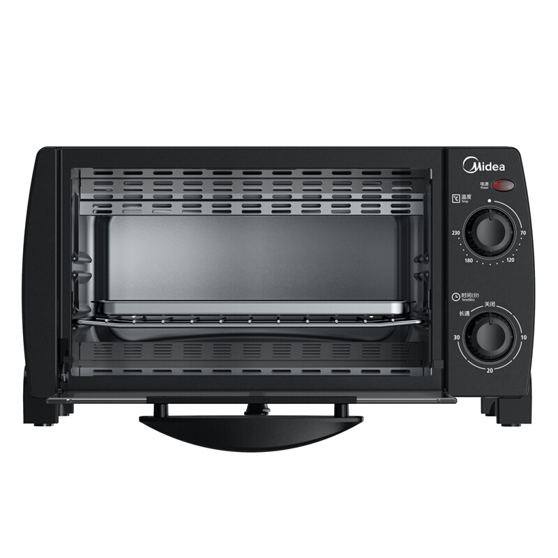 美的（Midea）电烤箱迷你烘焙烤箱 10L容量 PT1012（单位：台） 曜石黑