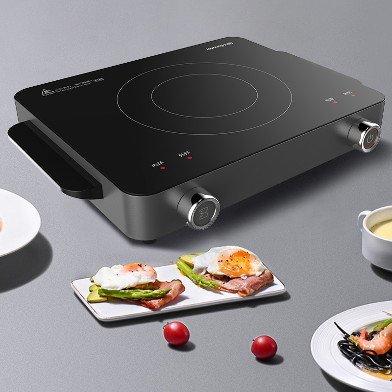 九阳（Joyoung）电陶炉家用电火锅茶炉双环火低辐射噪音低炉台式炒菜电磁炉 单机版H22-H5-B1  深空流光  