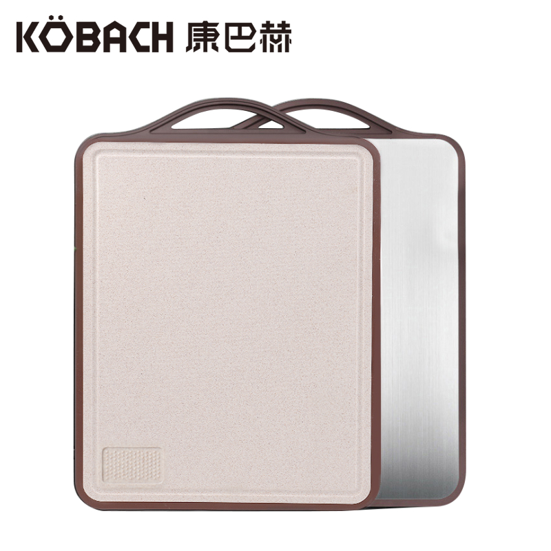 康巴赫（KBH）抗菌不锈钢双面菜板KCB30A3 【14050127】（单位：个） 不锈钢色