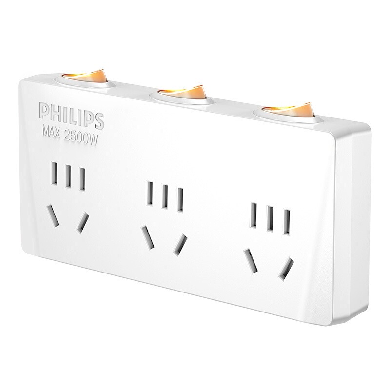 飞利浦插线板SPS1300C/93  白色  