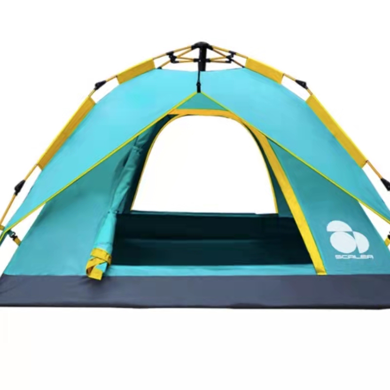 思凯乐户外露营野餐加厚全自动弹开免搭建防雨便携野营帐篷z1423052  浅蓝色  