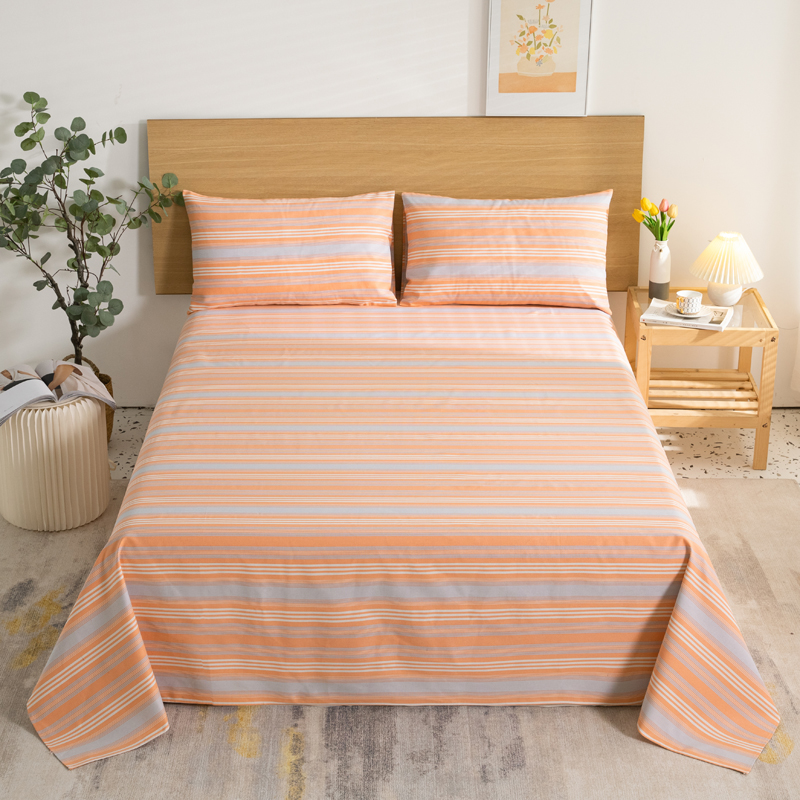 帛享家纺 全棉老粗布床单 床单230*250cm 枕套48*74cm*2个  SKSA-1040 热恋