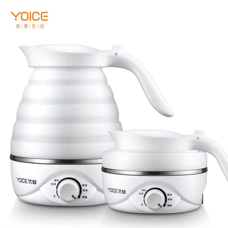 优益(Yoice) 折叠电热水壶 Y-ZDH1白  钢琴白  