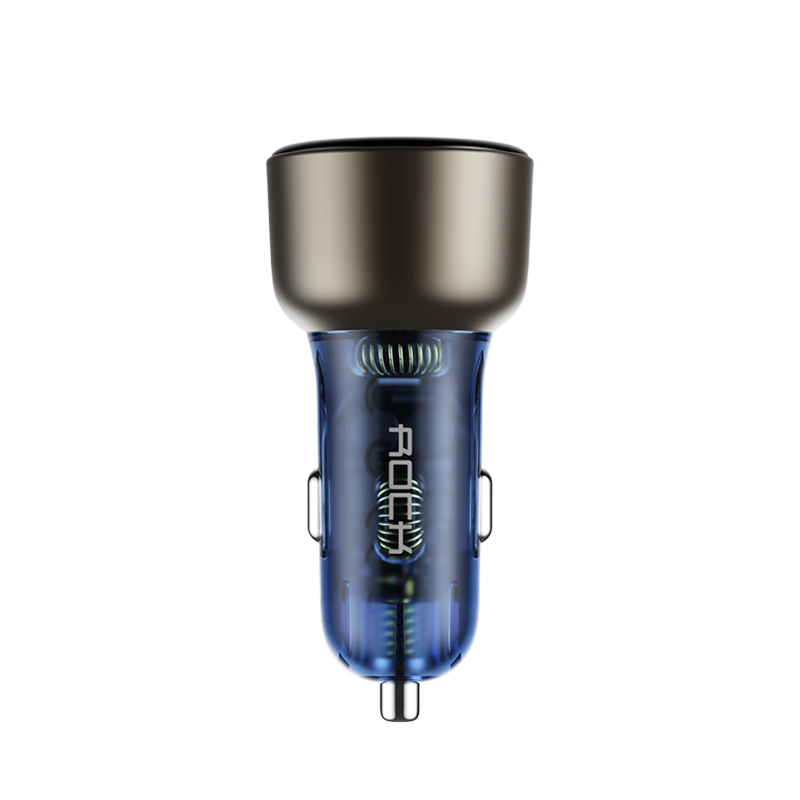 ROCK H16 A+C双口 PD72W 数显车载充电器 SD-017 个 锖色+蓝色