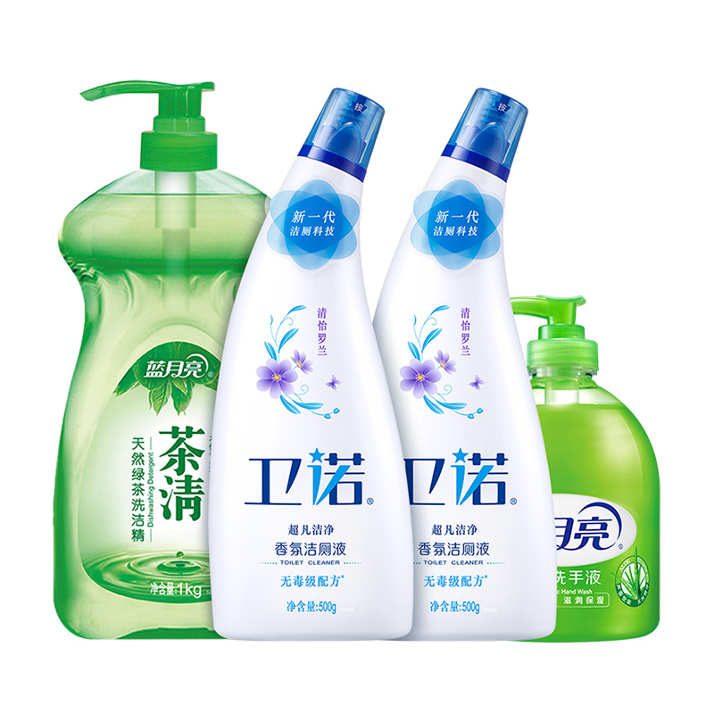 蓝月亮厨卫组合：茶清1kg+卫诺沁香500g*2+芦荟瓶500g   80001037 套 绿色