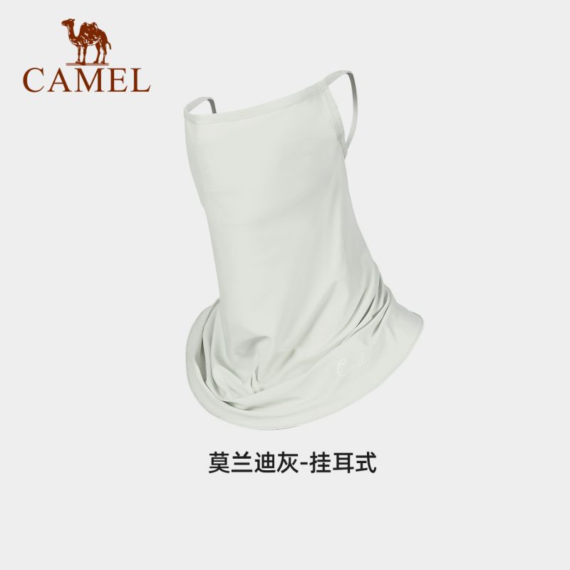 骆驼CAMEL骑行防晒面纱女遮阳透气挂耳式防尘口罩防护面巾防晒面纱1152253004 单位：个 莫兰迪灰