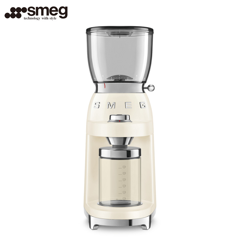 SMEG斯麦格CGF01意大利进口 电动磨豆机咖啡豆研磨机咖啡机磨粉机（单位：台） 奶油色