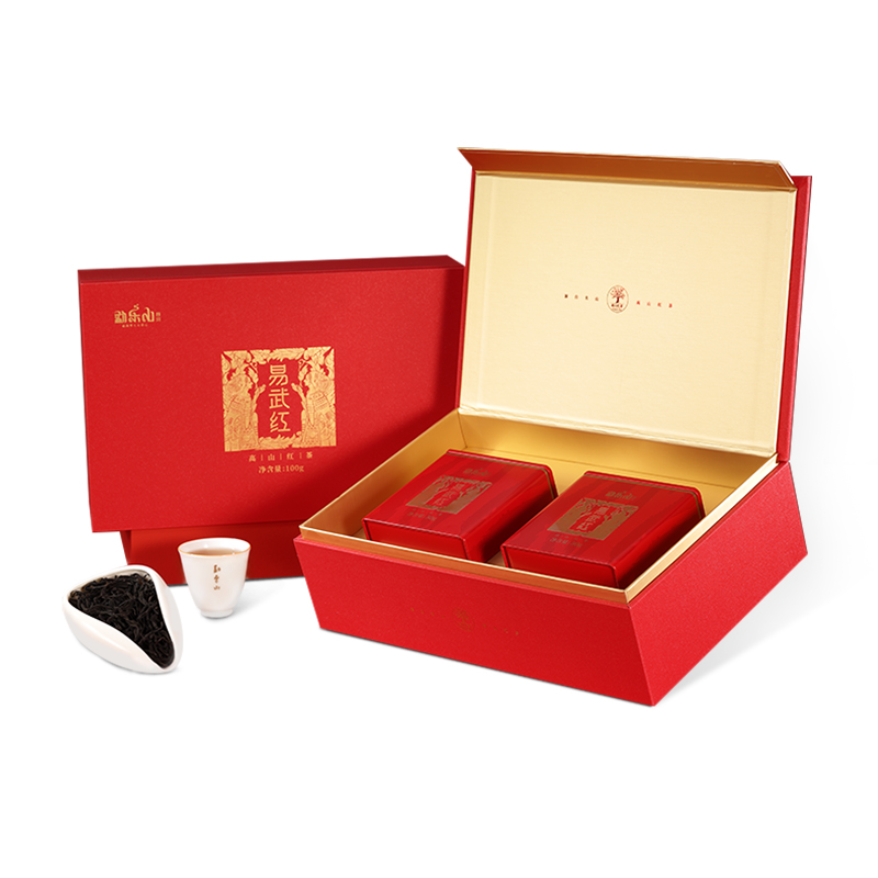 勐乐山2021高山红茶（易武红）茶叶礼盒装100g（新疆，西藏不发货）  红色  