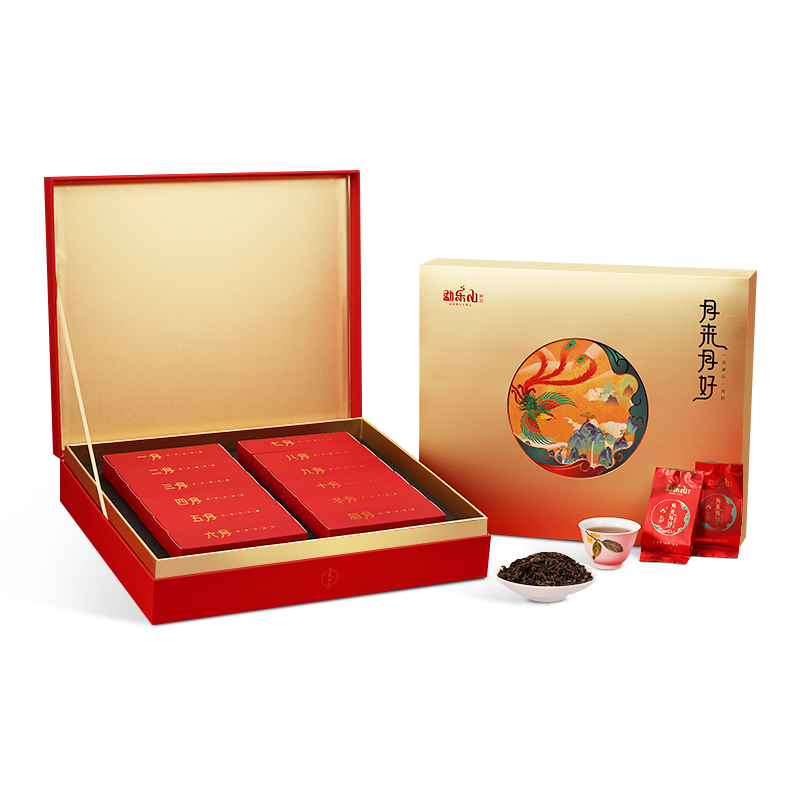 勐乐山月来月好普洱熟散茶茶叶礼盒装336g（新疆，西藏不发货）  红色  