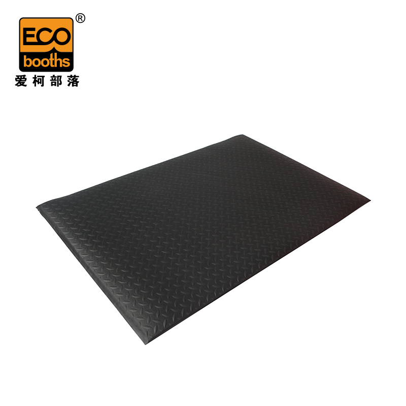 爱柯部落 单层经济型警示防滑地垫 防滑垫 PVC抗疲劳脚垫 黑色 整卷9mm*1800cm*60cm 可定制  混色  