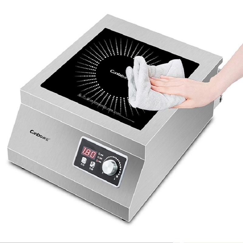 康宝 Canbo 商用台式 电磁炉 5000W大功率平面炉 不锈钢耐磨黑晶面板 C50-TP20  不锈钢色  