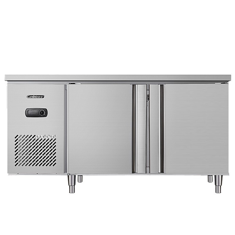 康宝（Canbo）商用冰柜 厨房冷冻冷藏工作台 水吧台保鲜工作台 奶茶店操作台冰柜（200升） LGP200-C  不锈钢色  