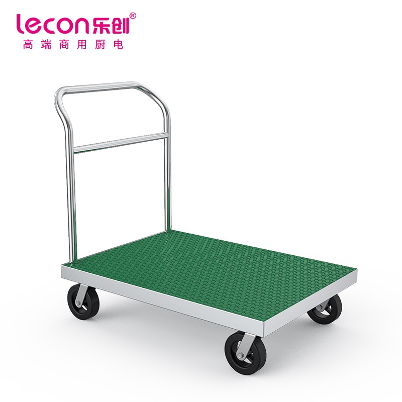 乐创(lecon)商用平板手推车 平板小拖车拉货车 LC-J-JBC60  军绿色  