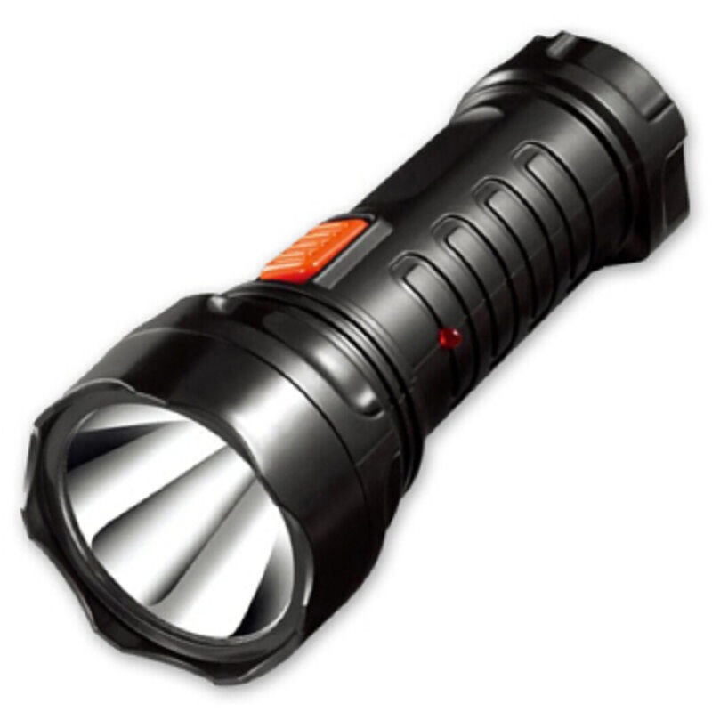 应急灯手电 雅格（yage） YG-3738 充电式 强弱两档便携照明小手电 定制  黑色  