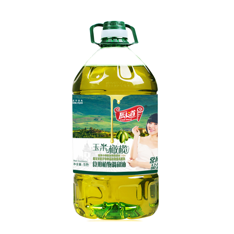 厨道玉米橄榄食用植物调和油5L/瓶 金色