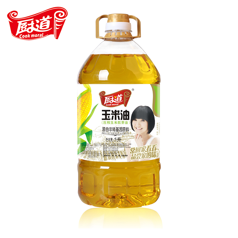 厨道纯玉米油5L/瓶  黄色  