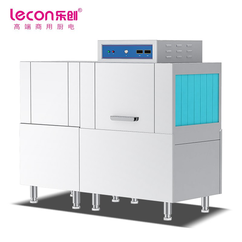 乐创(lecon)商用洗碗机 通道式自动化刷碗机 双缸单喷淋 LC-J-BD200-2P（台） 灰色