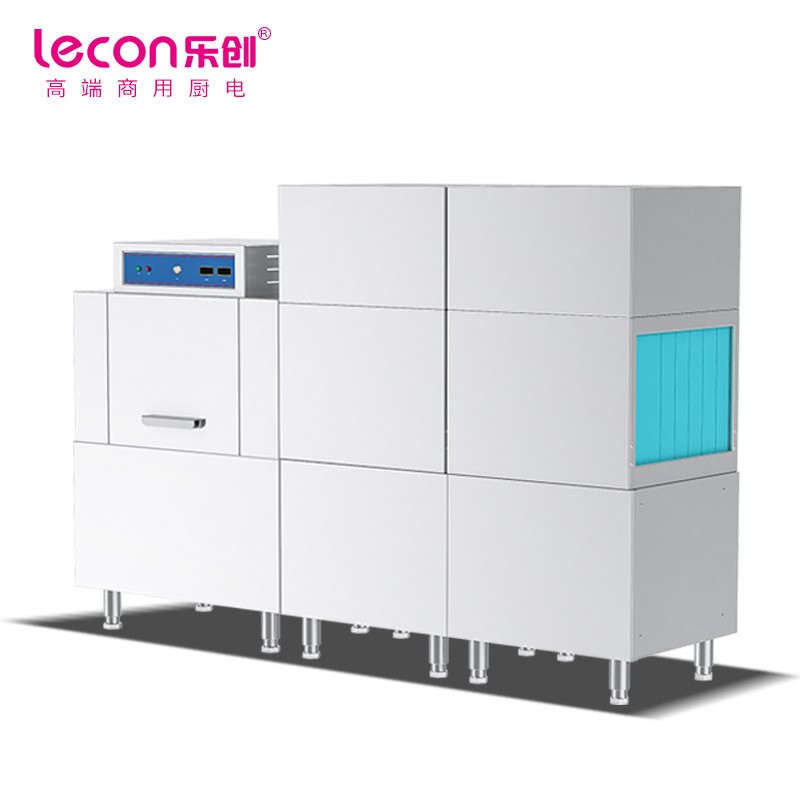 乐创(lecon)洗碗机 通道式自动化大型 单缸单喷淋带双烘干 LC-J-BD200-2D（台） 灰色