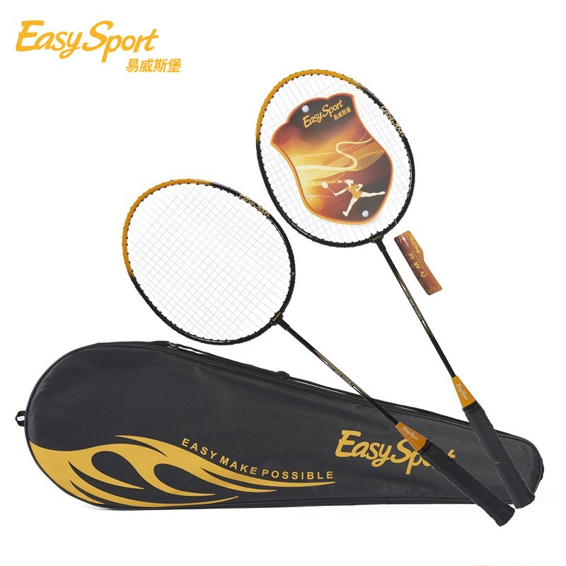 易威斯堡（EasySport）高级羽毛球套装 铝框钢杆 框杆分体 ES-YM801  混色  